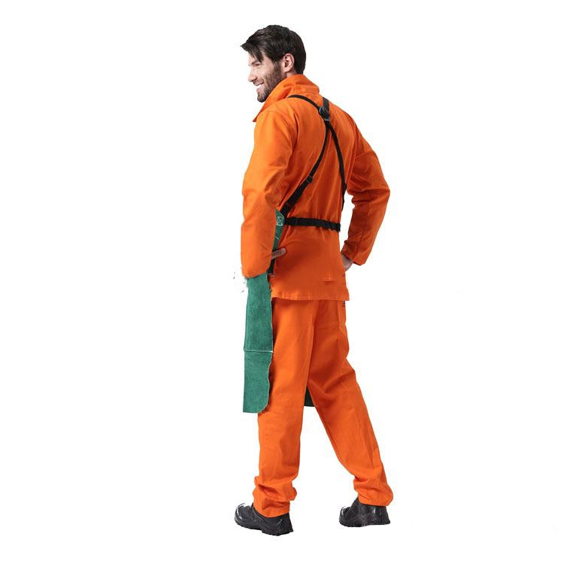 友盟AP-6105綠色牛二層芯皮圍裙圖片1 友盟AP-6105綠色牛二層芯皮圍裙圖片1