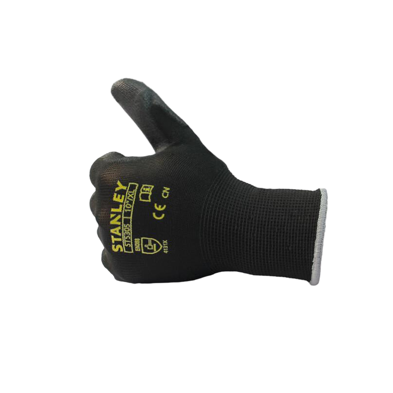 STANLEY史丹利ST5305黑色PU涂掌耐磨防滑勞保手套圖片1 STANLEY史丹利ST5305黑色PU涂掌耐磨防滑勞保手套圖片1