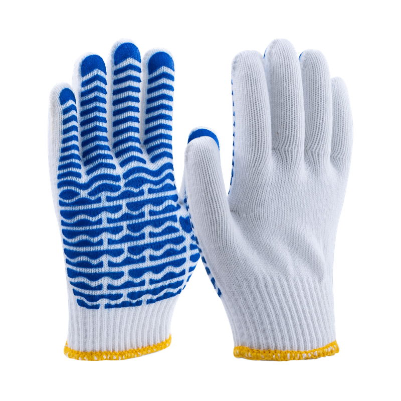 護享Hu-C105D滌棉紗線PVC點塑勞保手套