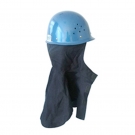 盾牌藍色安全帽加阻燃披肩