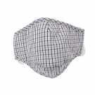 藍星灰格耳戴式成人棉布口罩