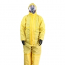 漢盾HD-BP618黃色帶帽連體防化服