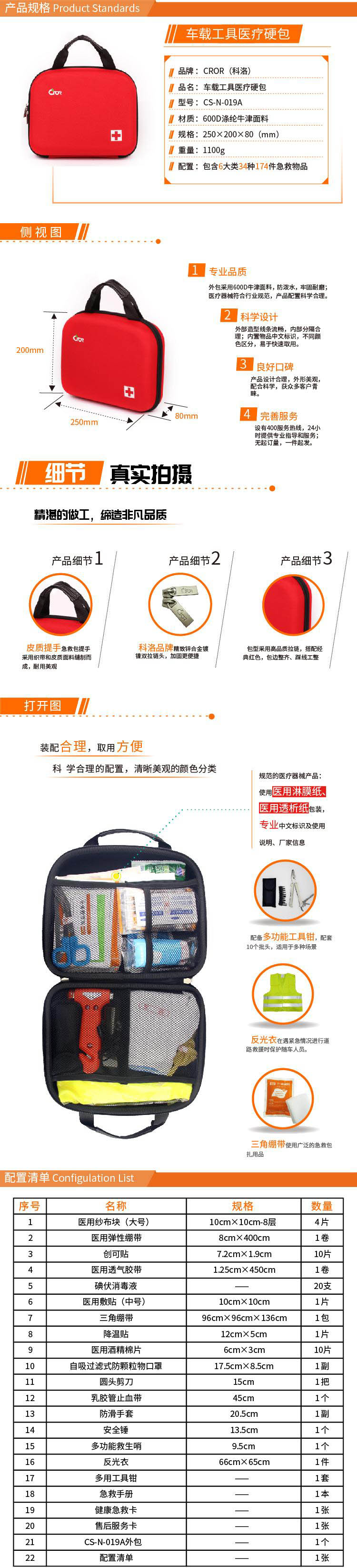 科洛CS-N-019A車(chē)用工具醫(yī)療硬包圖片
