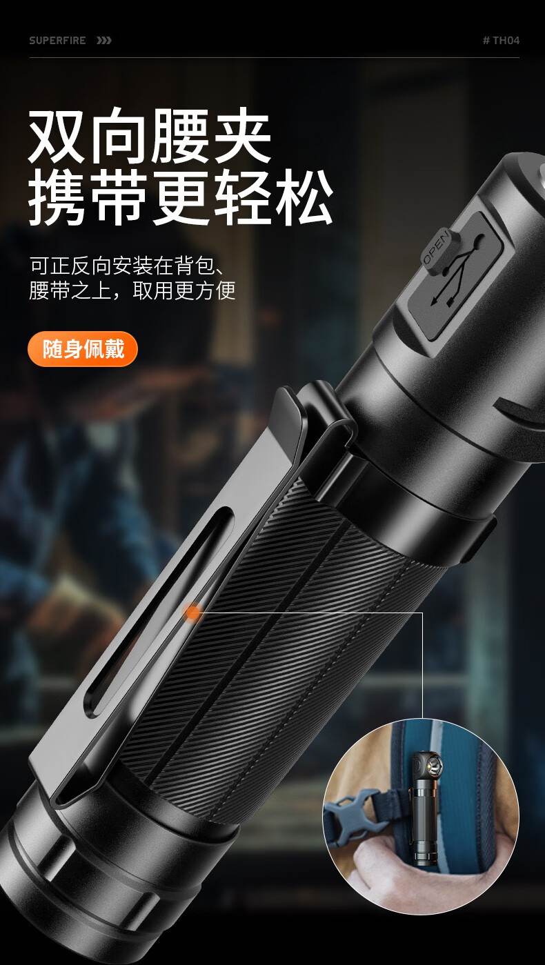 神火TH04強光高亮尾部強磁L型頭燈手電5.jpg