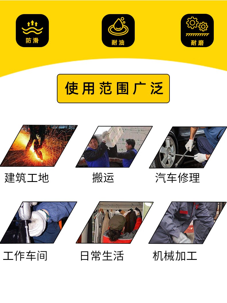 STANLEY史丹利尼龍氨綸丁腈涂層點塑耐磨防滑勞保手套2