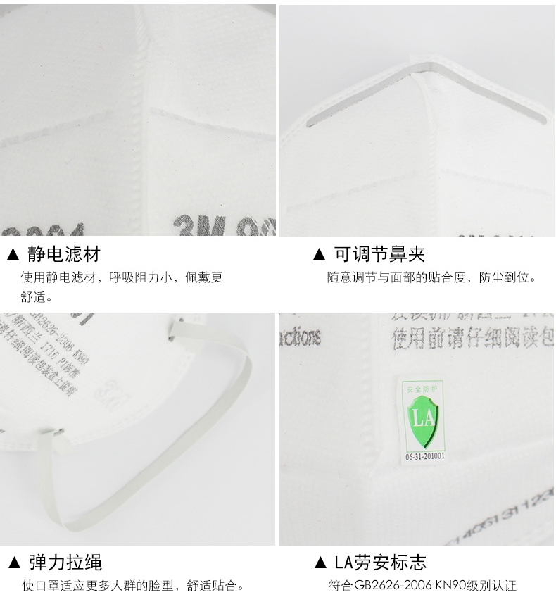 3m9001口罩可調拉繩設計，佩戴舒適