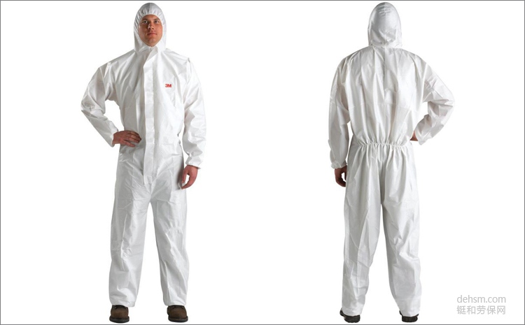 3M4510白色帶帽連體防護(hù)服包裝圖